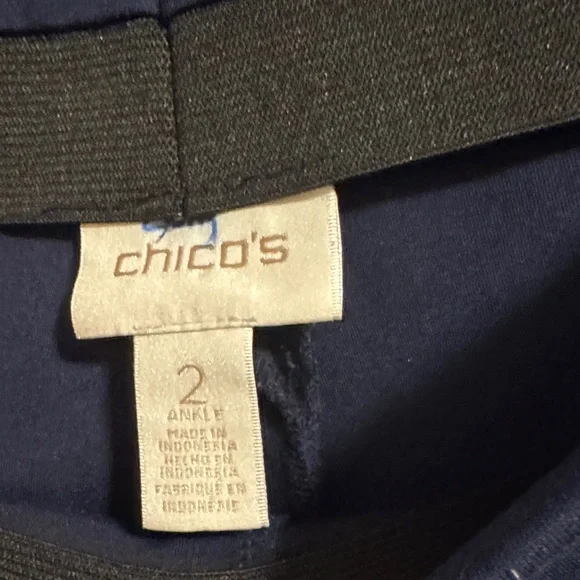 Chico's Deep Blue Leggings - Picture 2 of 3